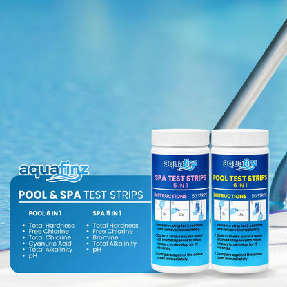 Aquafinz Spa Pool Test Strips (5 in 1) 50 pack